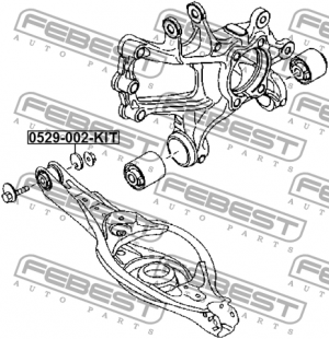Болт с эксцентриком ремкомплект MAZDA 3 BL 2008-2013 0529-002-KIT 0529-002-KIT FEBEST