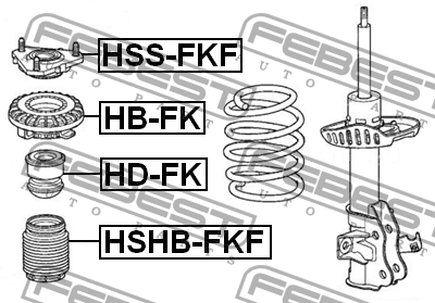 Опора амортизатора HSS-FKF HSS-FKF FEBEST