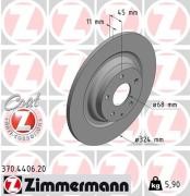 диск тормозной !задн. 324x11/45-5x114 \ Mazda CX-9 2.5T AWD 16> 370440620 ZIMMERMANN