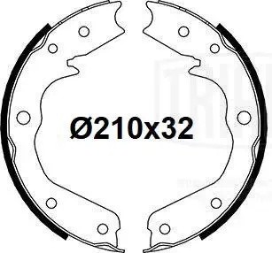Колодки торм. Opel Frontera A (95-)/Frontera B (98-) барабан. ст. торм. 210x32 ( GF4611 TRIALLI