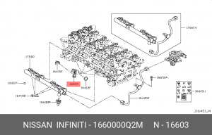 1660000Q2M ФОРСУНКА ТОПЛИВНАЯ 16600-00Q2M NISSAN