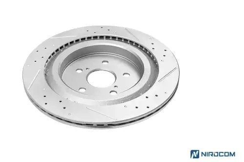 Задний тормозной диск Evolution с перфорацией и насечками, в покрытии GEOMET CBR3547 POWERSTOP