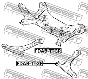 Сайлентблок рычага передний FORD TRANSIT/TOURNEO CUSTOM 2012- FDAB-TTGF FDAB-TTGF FEBEST