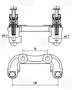 Скоба суппорта для а/м Лада 1111 перед. CF350148 CF350148 TRIALLI