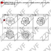 ZVKCT018 КОЛПАК СТУПИЦЫ КОЛЕСА TOYOTA LAND CRUISER (200) (08...) ZVKCT018 ZZVF