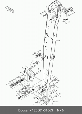 120501-01063 Палец K1046927 120501-01063 DOOSAN