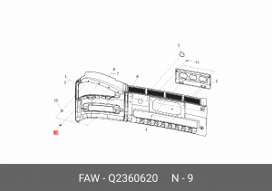 Винт бампера (шестигр.) 3250, 3310 Q2360620 FAW