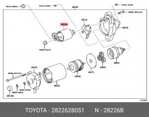реле стартера !втягивающее\Toyota 28226-28051 TOYOTA