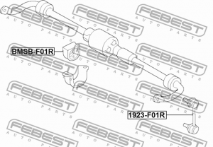 ВТУЛКА ЗАДНЕГО СТАБИЛИЗАТОРА D15 подходит для BMW 5 F10/F11/F18 2009-2017 BMSB-F BMSB-F01R FEBEST