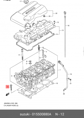 БОЛТ 01550-0880A 01550-0880A SUZUKI