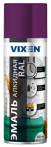 Краска фиолетовая аэрозоль 520мл универсальная VIXEN VX14008 VIXEN