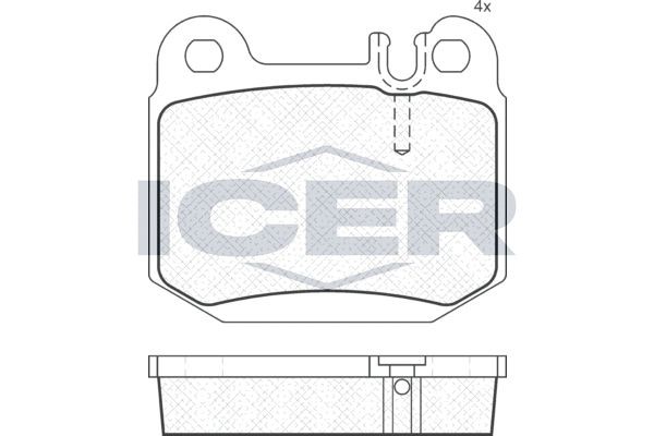 181391 колодки дисковые задние !\ MB W163/55AMG 3.5-5.5/4.0CDi 98> 181391 ICER