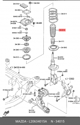 MAZDA CX 7 (2007>)/ CX 9 (2007>) L206-34-015A MAZDA