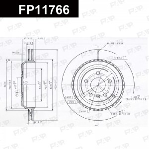 Тормозной диск с покрытием GEOMET FP11766 FP11766 FAP