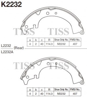 Колодки тормозные барабанные K2232 K2232 MK KASHIYAMA