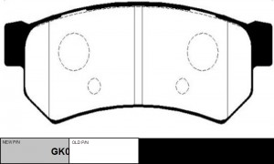 Колодки тормозные CHEVROLET Lacetti 2004 ~ 2013 / Nubira 1999 ~ 2005 DAEWOO Gent GK0448 CTR