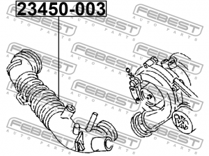 Патрубок фильтра воздушного SKODA SUPERB 2002-2008 23450-003 23450-003 FEBEST