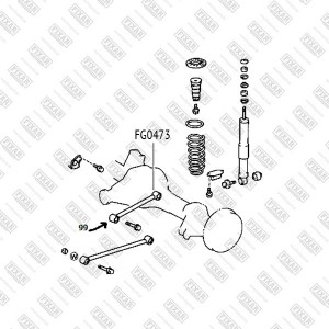 Сайлентблок заднего рычага TOYOTA Land Cruiser 100 98- FG0473 FG0473 FIXAR