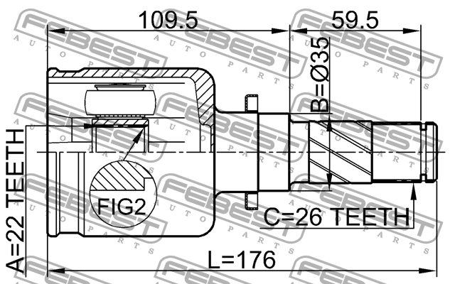 ШРУС 0511-M316ATLH 0511-M316ATLH FEBEST