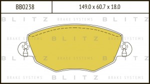 Колодки тормозные дисковые передние FORD Mondeo 00- BB0238 BB0238 BLITZ