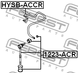 Тяга стабилизатора задняя HYUNDAI ACCENT/VERNA 1999-2013 1223-ACR 1223-ACR FEBEST