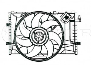 Э/вентилятор охл. с кожухом для а/м Mercedes-Benz C (W203) (00-) (LFK 1503) LFK1503 LUZAR