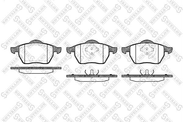 колодки дисковые п.! с антискр. пл.\ Audi A3 1.8T, VW Golf III-IV/Passat 1.8T-2. 401-020B-SX STELLOX