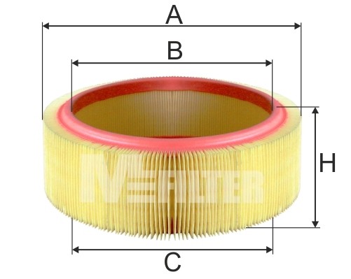 фильтр воздушный!\ Renault Clio/Megane/Kangoo 1.4i 99> A580 MFILTER AUTOMOTIVE FILTERS