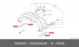 14035AA690 ПРОКЛАДКА. УПЛОТНИТЕЛЬ. РЕЗИНОВЫЙ. 14035AA690 SUBARU