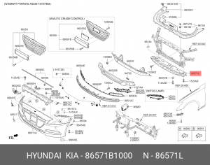 86571B1000 ЗАЩИТНАЯ ПАНЕЛЬ МОТОРНОГО ОТСЕКА 86571B1000 HYUNDAI