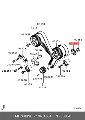 РОТОР ДАТЧИКА ПОЛОЖЕНИЯ КОЛЕНВАЛА 1840A004 1840A004 MITSUBISHI