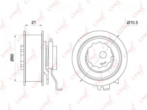 Ролик натяжной ГРМ SKODA Fabia 14/Octavia(5E) 12 PB-1262 PB-1262 LYNXAUTO