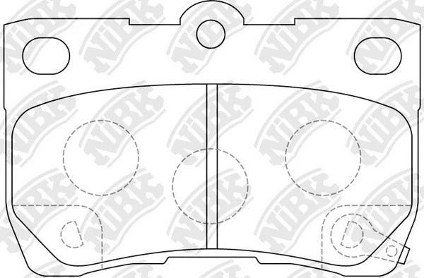 Колодки тормозные TOYOTA Crown (03-12) LEXUS GS300 задние (4шт.) NIBK PN1494 NIBK