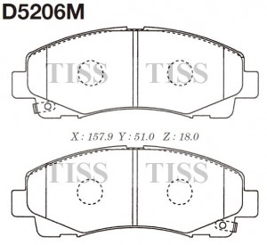 Колодки тормозные дисковые D5206M D5206M MK KASHIYAMA