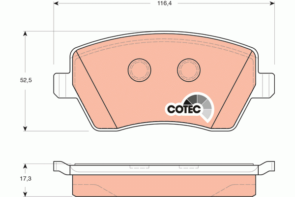 Колодки тормозные ЛАДА Vesta,Largus RENAULT Logan,Clio NISSAN Micra,Note передни GDB3332 TRW