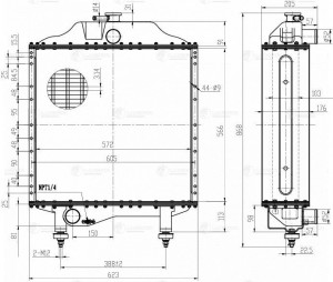 Радиатор охл. для трактора МТЗ-1521/1523/1222 (5-ти рядный) LRC 06523 LUZAR