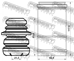 Пыльник передн амортизатора с отбойником комплект MITSUBISHI LANCER 2000-2013 MS MSHB-CSF-KIT FEBEST