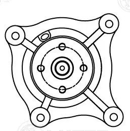 Насос водяной HYUNDAI HD65,72 дв.D4AL LUZAR LWP 0804 LUZAR