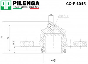 Цилиндр переднего суппорта левый ВАЗ 2108-2112, 2170, 2190, 2192, 2194 CC-P1015 CCP1015 PILENGA
