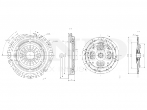 Комплект сцепления без подшипника CLT-20010 UNIO