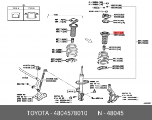 пыльник амортизатора переднего!\ Toyota RAV4 05> 48045-78010 TOYOTA