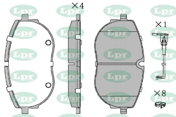 Колодки тормозные дисковые 05P2253A 05p2253a LPR