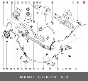 ТРУБКА ГУР (РЕЗ, БФИТ) 497218897R 497218897R RENAULT