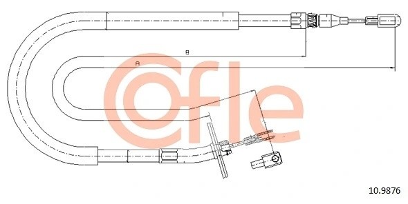 трос ручника задний правый! L=1526/1350\ MB Sprinter 00-06 92109876 COFLE