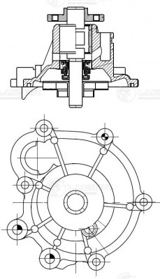 Насос водяной для а/м Mercedes-Benz C (W203) (00-)/E (W212) (09-) 1.6i/1.8i  LWP LWP15204 LUZAR