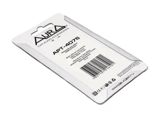 Клемма-втулка металлическая 0.75 кв.мм черная (10шт.) AURA APT4075 AURA