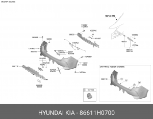 Деталь 86611H0700 HYUNDAI KIA