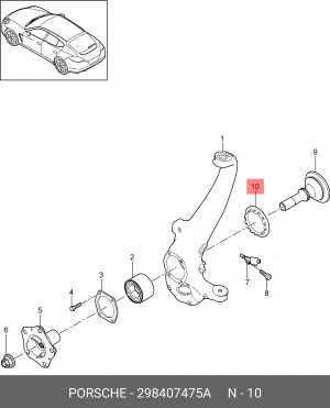 298407475A Защитное кольцо 298407475A PORSCHE