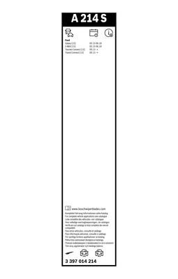 Щетка стеклоочистителя 750/750мм комплект BOSCH 3 397 014 214 BOSCH