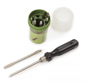 Отвертка цанговая с переставными жалами 8 предметов (SL 3,5,6мм,PH0,PH1,PH2,PZ2, 708080 DELO TEHNICI